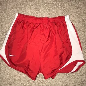 Red Nike Dri-Fit 4 Inch Shorts